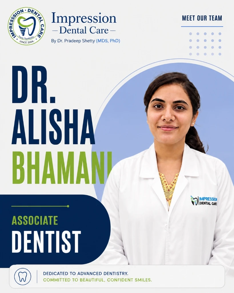 Dr. Alisha Bhamani (BDS) — Head of Associate